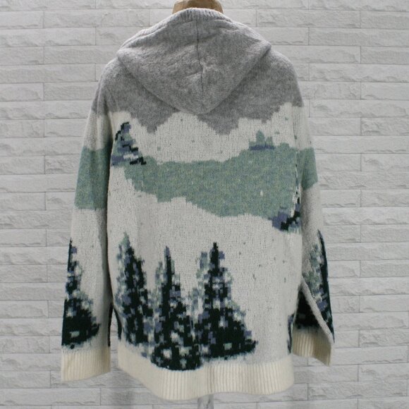 CUPCAKES AND CASHMERE Knit Hoodie Sweater Hooded Oversized Soft Winter 1X - Picture 4 of 12